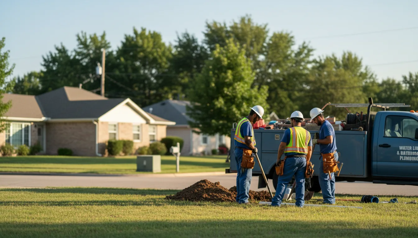 Residential water line and bathroom plumbing service in East Wallingford, VT